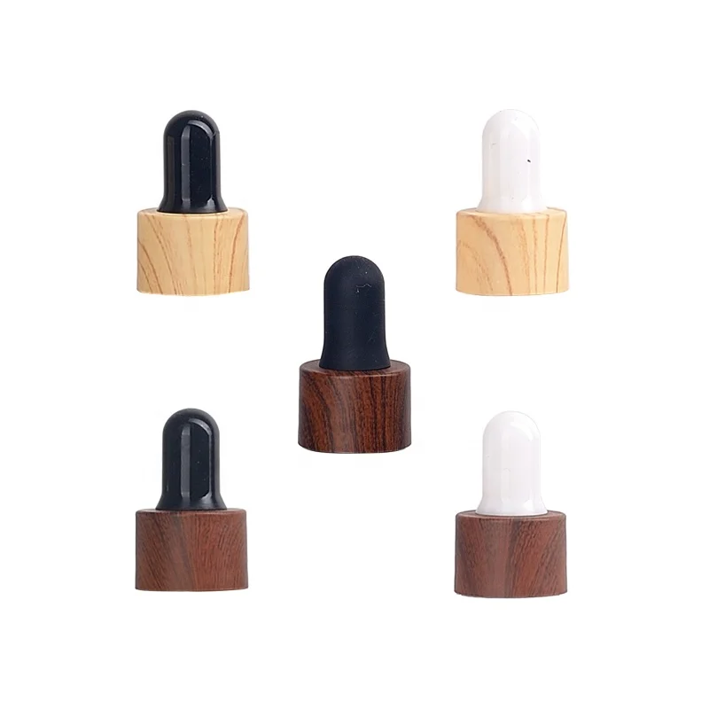 Dropper Glass Bottle 15 ml Frosted Amber Glass Bottles Cosmetic Dropper Bottle with 18 mm Wood Plastic Dropper for Essential Oil
