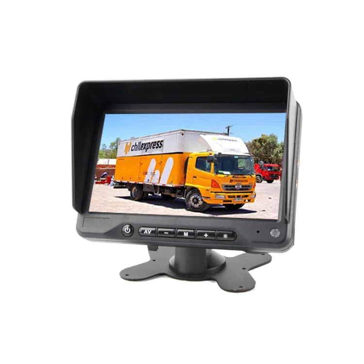 Monitor traseiro de carro para caminhões pesados ​​de marketing de fábrica Monitor de tela LCD de 7 polegadas para ônibus