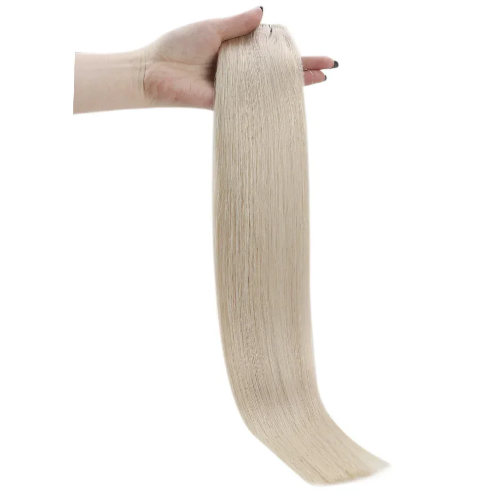 Extension de cheveux vierges à coudre LaaVoo pour femmes 100 % vrais cheveux humains_voghion.com