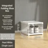 1 Tier Standalone Foldable Shoe Box   White
