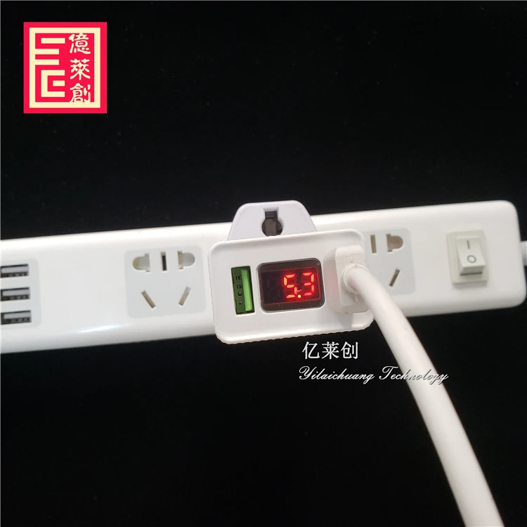 Для поездок адоптированная 5V3.1A светодиодными дисплеями электронные аксессуары Dual Usb настенное зарядное устройство работающее от прикуривателя с 2 портами США штекер Адаптер