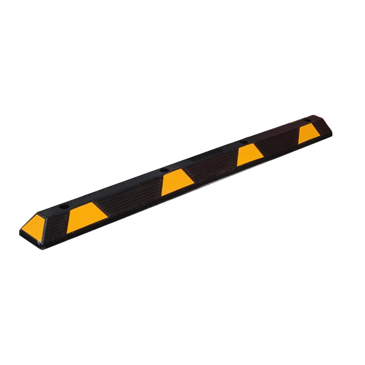 Rubber 183CM Reflective Wheel Aligner Parking Locator Stopper Limiter Wheel Stop