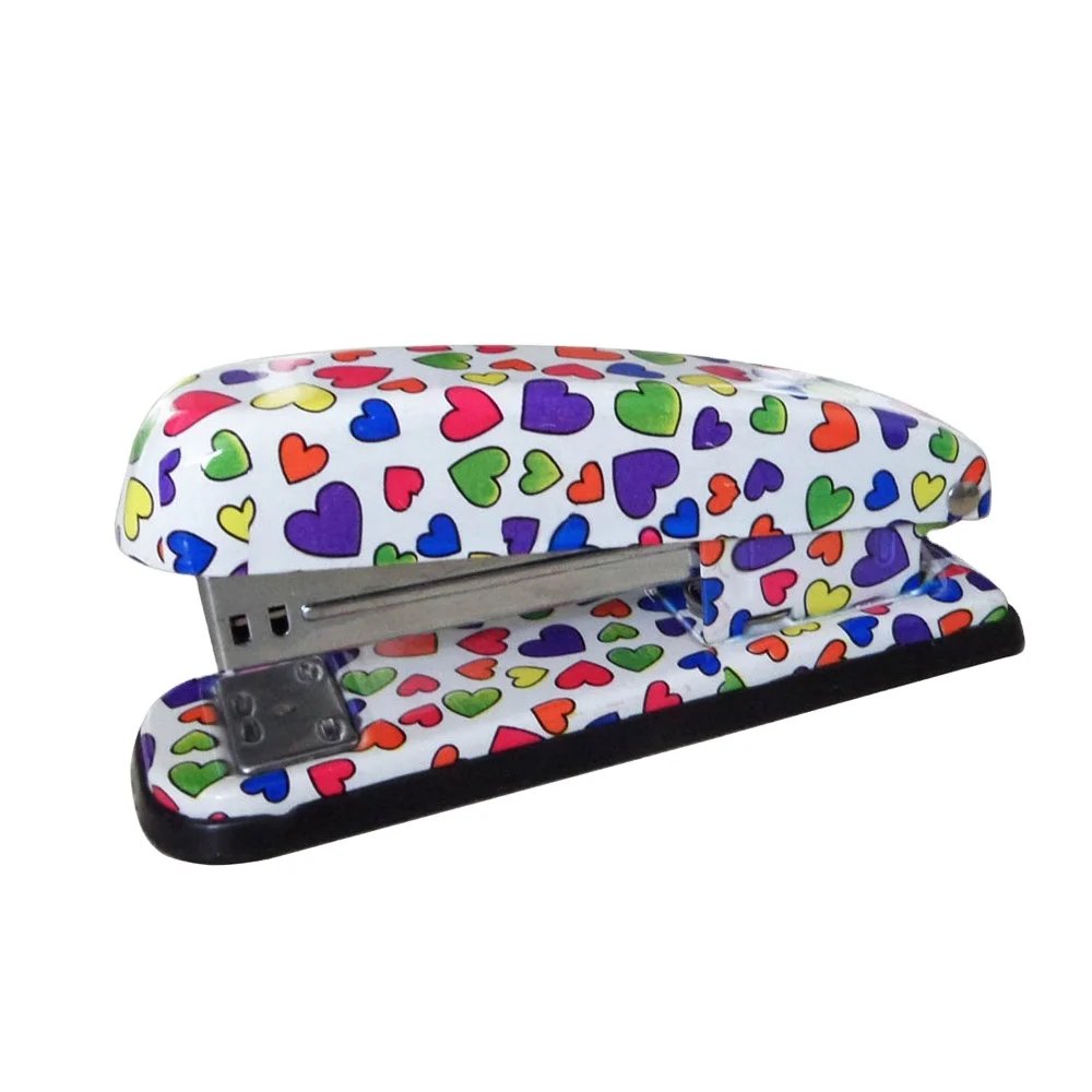 Fancy New Design Metal Manual Stapler 24/6 Staples Floral Flower Novelty Printed for Your Office or Classroom Use