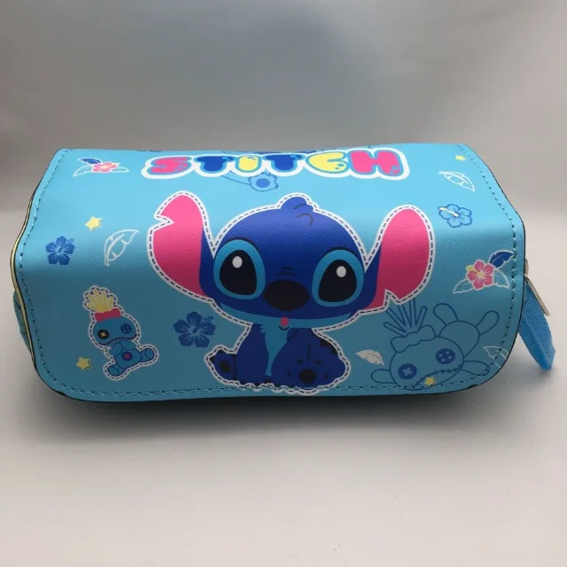 Фон для детских фото в стиле детский Stitch пенал с двойной молнией, Студенческая обувь для мужчин и женщин большой емкости для учебы пенал