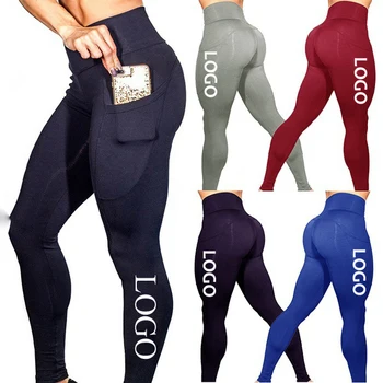 Custom Logo Cheap Fitness Clothing Women High Waist Gym Yoga Pants ...