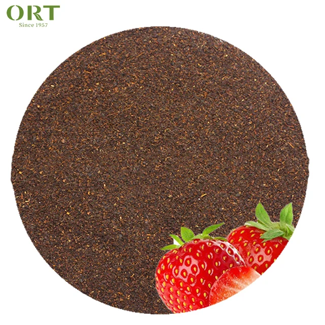 Strawberry black tea pieces-