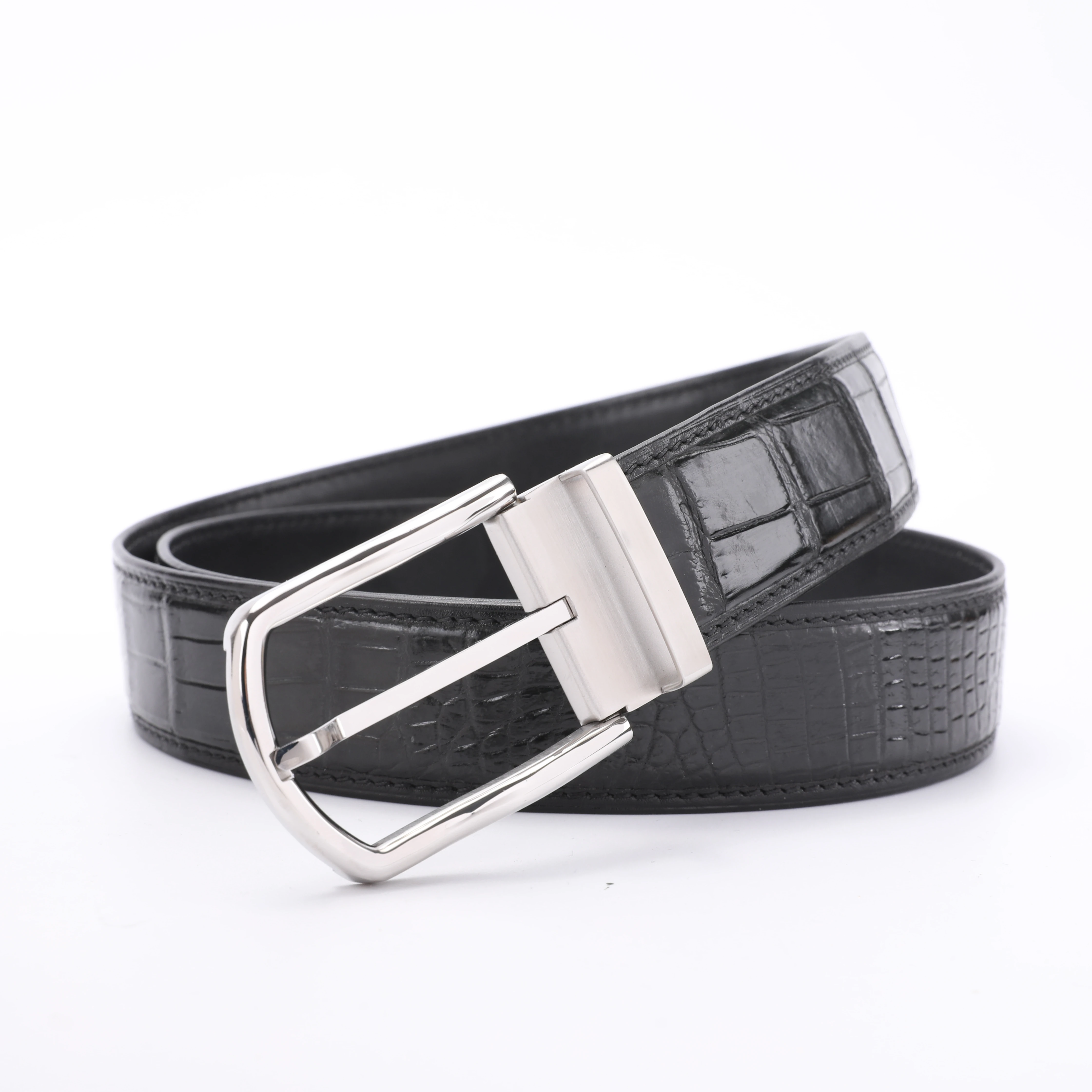Black & Grey Plaid Unique Buckle LV Belt - Lady TNTR