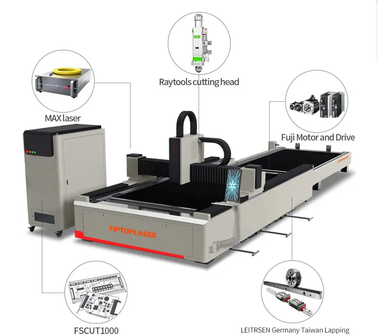 cnc fiber laser cutter cutting machine with exchange table