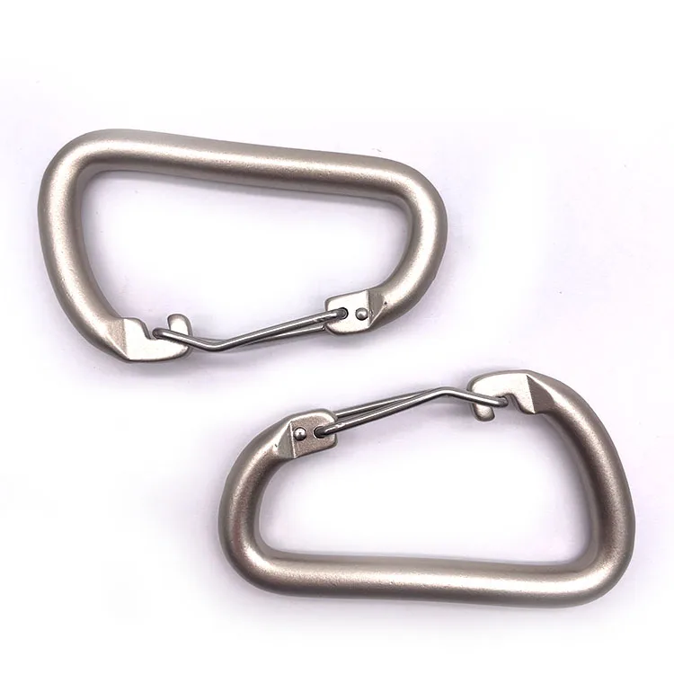 BT-L50 Wire Gate 5KN Hammock Camping Hooks 80mm Carabiner Custom Logo Aluminum Caribeaner Clip