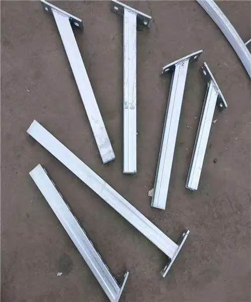 Customize High Quality Display Chrome Double Structure C Channel Steel Cantilever Bracket Single Piece Pipe Gallery Support