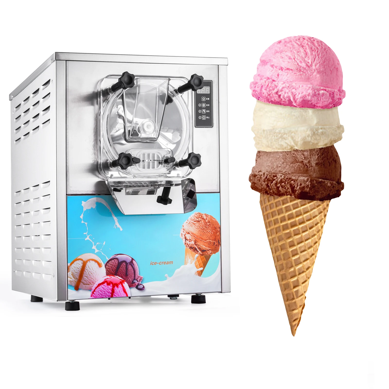 Hot selling 16-20L/h Hard Ice Cream Making Machine Fruit Ice Cream Maker