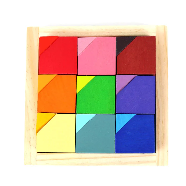 wooden block set with storage