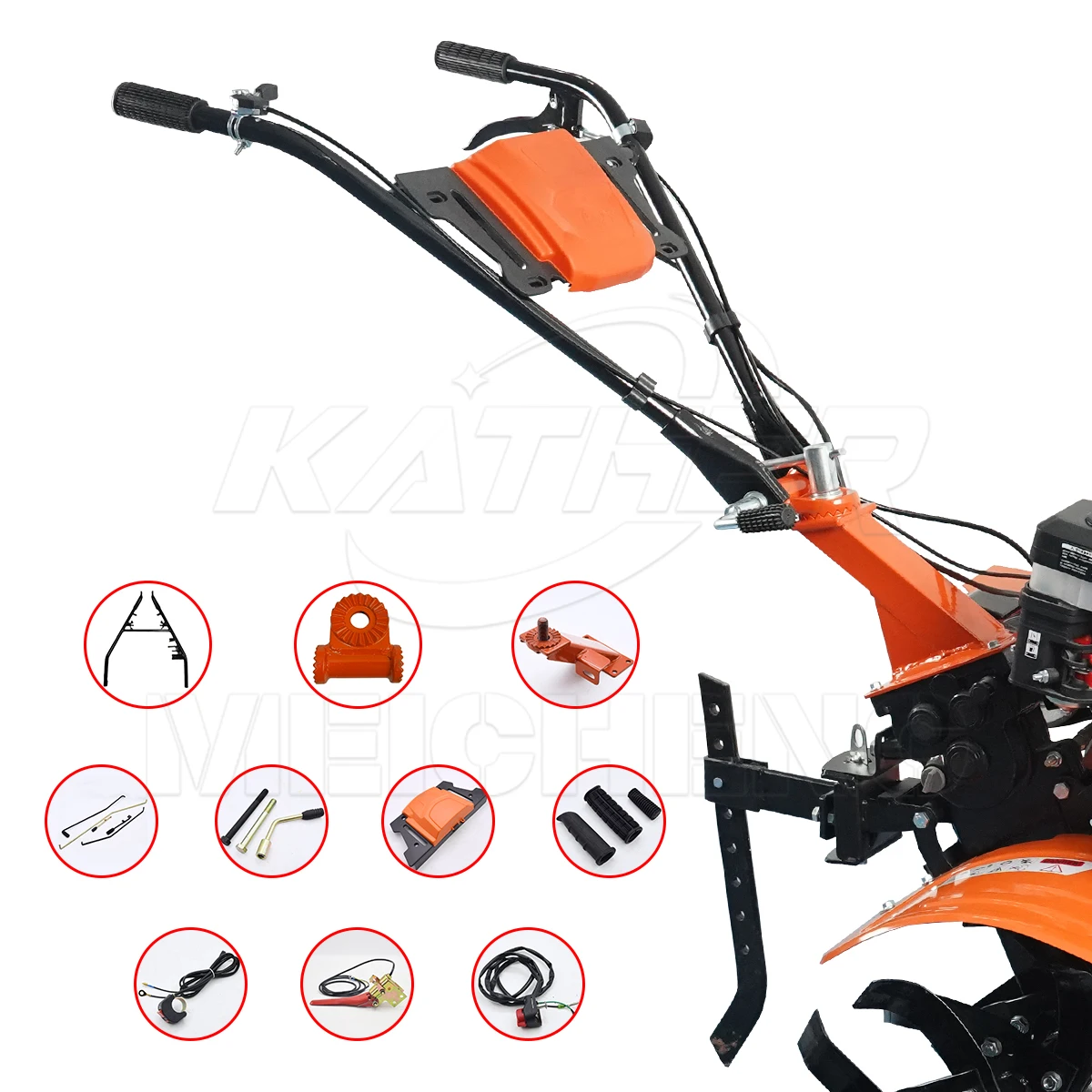 KATHER OEM Custom Agricultural Machinery Parts Power Tiller Spare Parts Armrest Kit Micro Tiller Cultivator Accessory