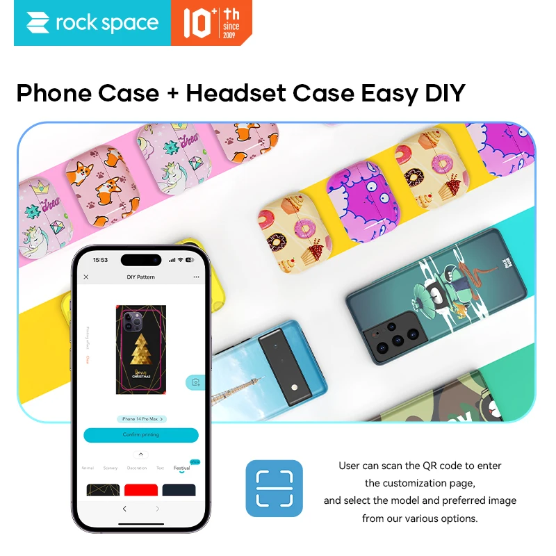 Rock Space Rapid Custom 3d Sublimation Phone Case Heat Transfer Machine Heat Press Transfer Printer for Iphone,Samsung,Xiaomi