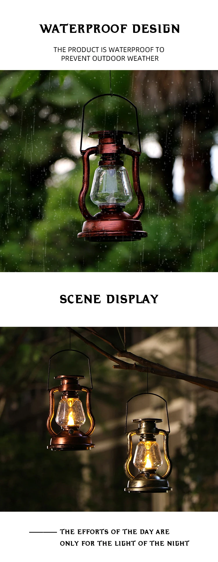 outdoor waterproof solar led retro kerosene lamp landscape garden light Flame Candle camping Lamp lantern supplier