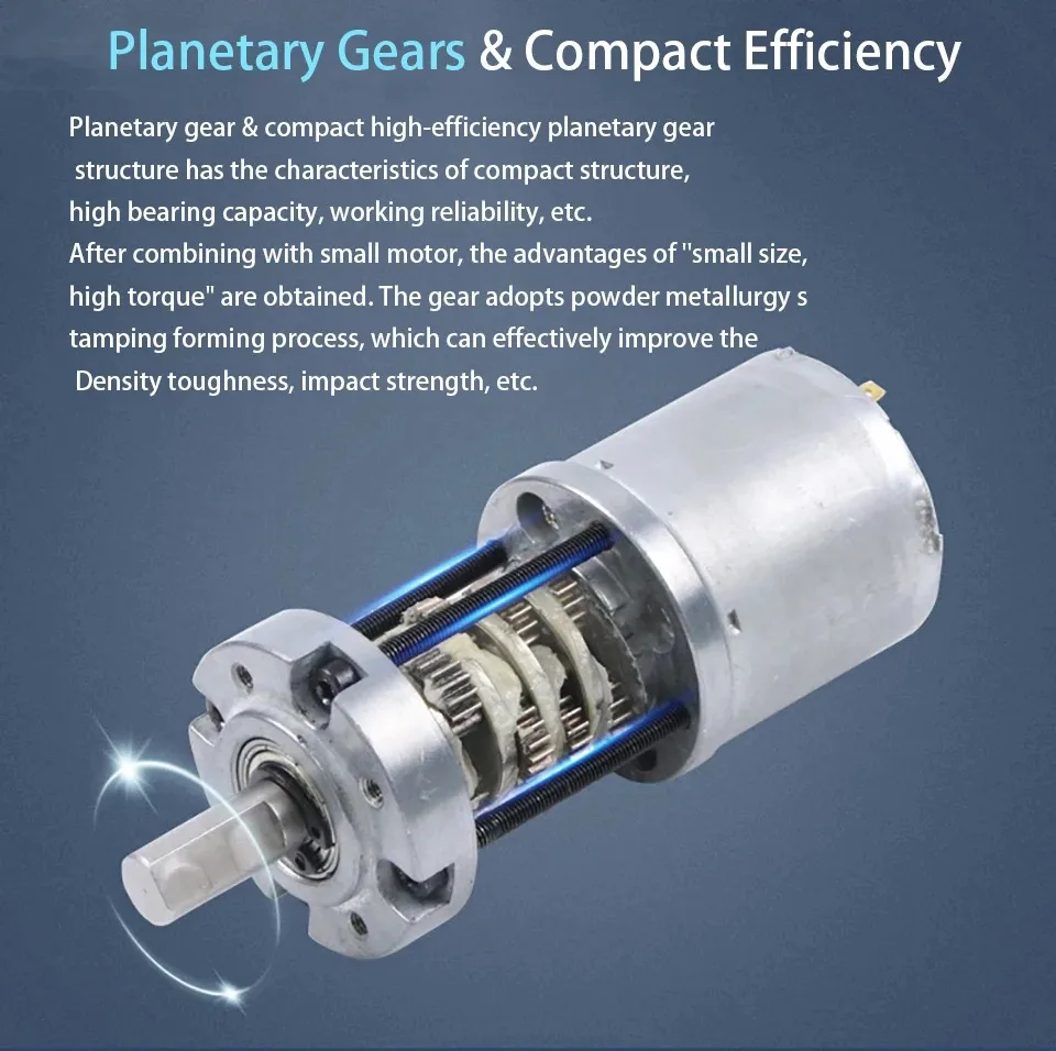 12v 24v 36mm DC Planetary Gear Motor Shaft Diameter 6mm/8mm 36GP-3530