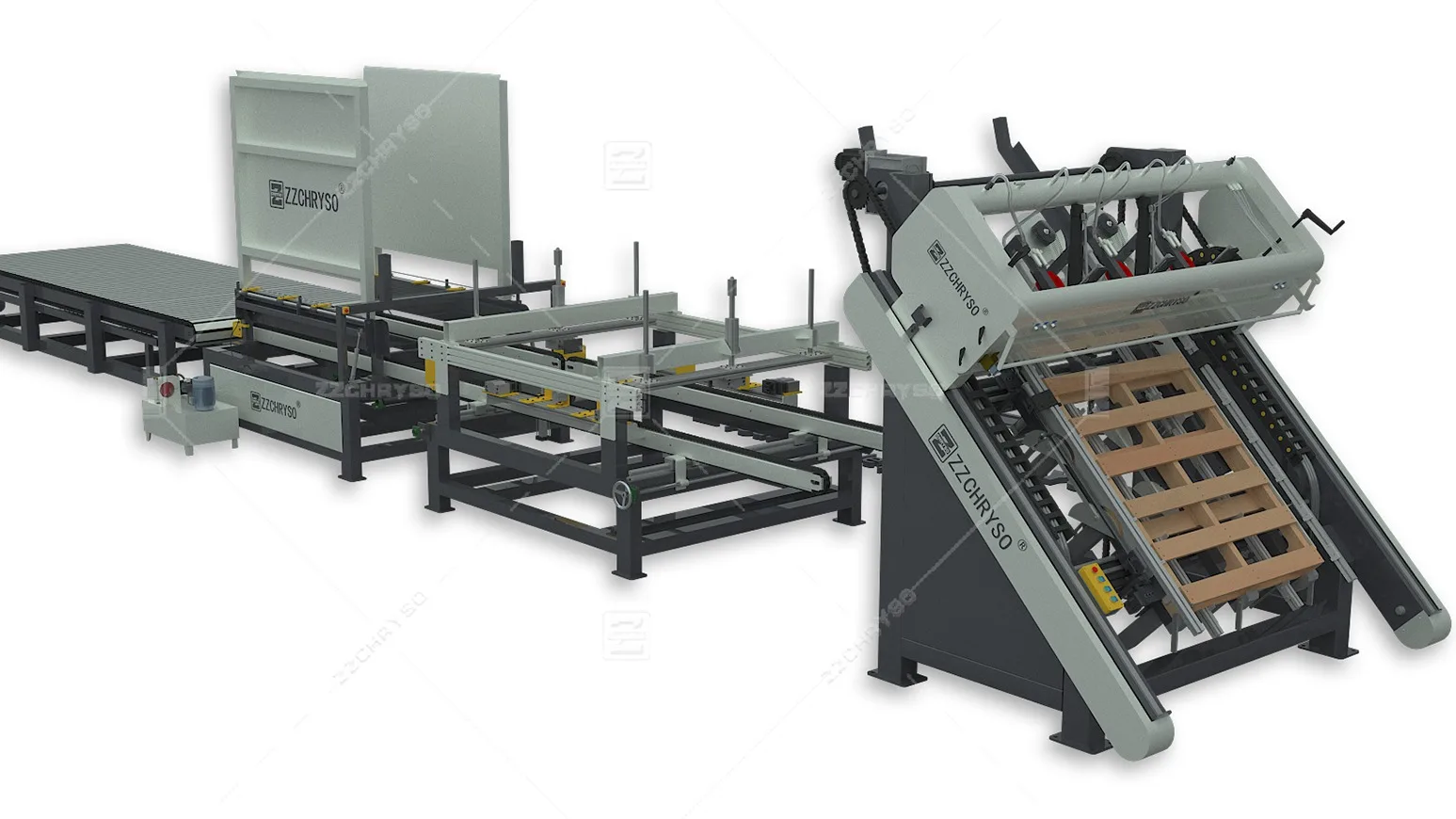 Semiautomatic Stringer Wood Stringer Block Pallet Assembling Making ...