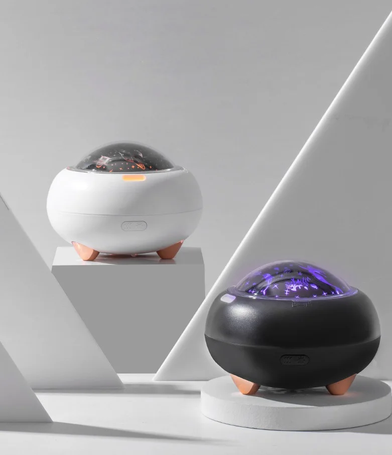 Mermaid  Light Projecting Essential Oils Diffuser 220ml Baby Room Cool Mist Mini USB Humidifier with 7 Color Led Change