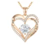 Rose gold and white diamond