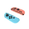 Blue on the left, orange on the right