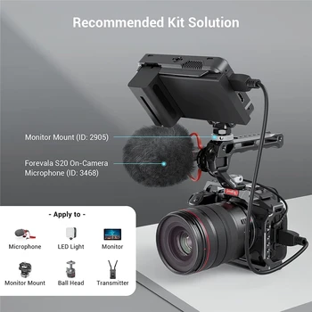 SmallRig Top Handle with 3/8"-16 Locating Holes for ARRI Grip for Camera Cage, Universal Video Rig with 5 Cold Shoe 3765 detail image