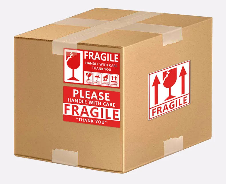 Pallet & More Easy Tear GMKbuy Fragile Stickers 1 x 3 Inch – 1000 Labels Roll Permanent Adhesive Warning Labels for Shipping Box Carton Package Parcel 