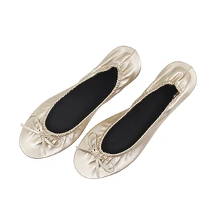 Wedding Gift Light Gold Ballet Shoes for Women and Girl in Size XL