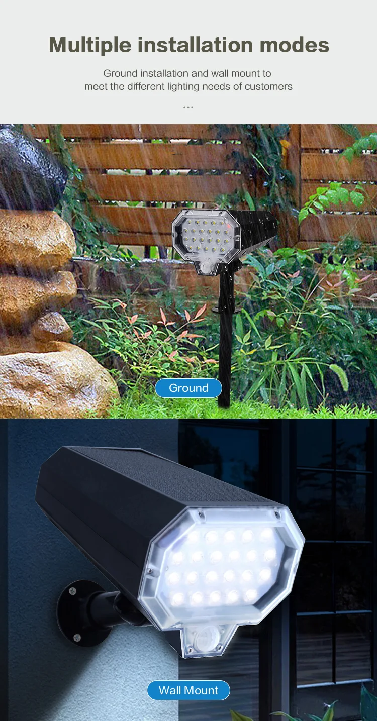 Outdoor Garden Path Lighting Solar Spike Light Waterproof LED Solar Powered Garden Spot Lamp