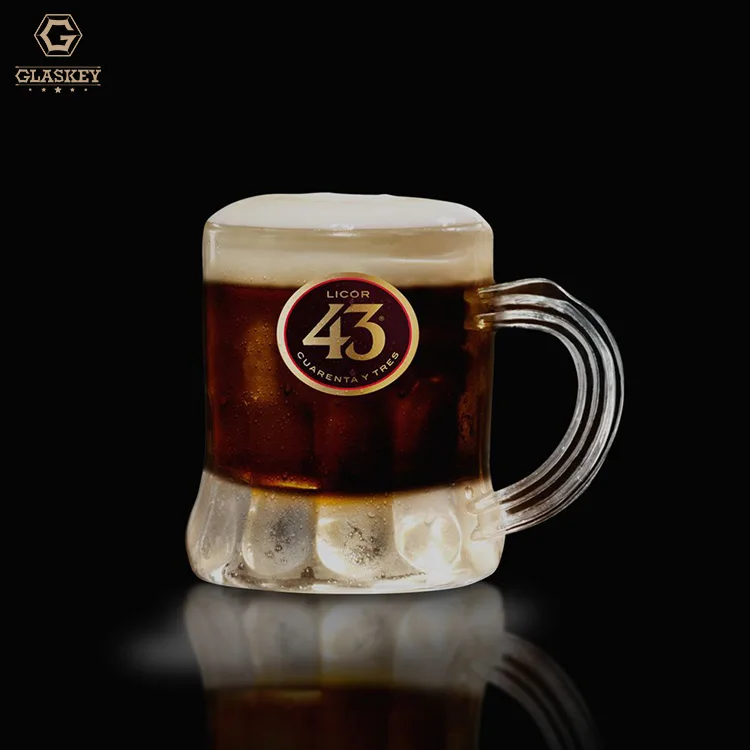 Mini Beer Mug Steins Glass Custom Logo Beer Short Cup Colored Shot