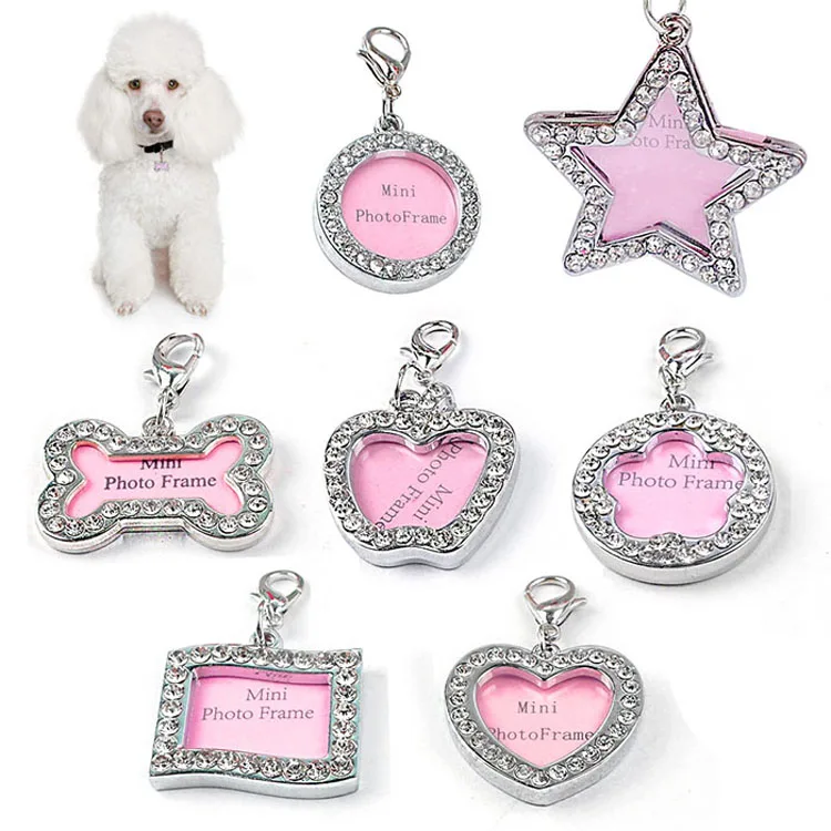 rhinestone dog tag