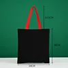Bolso tote rojo de 34*38 con asa de lona negra.