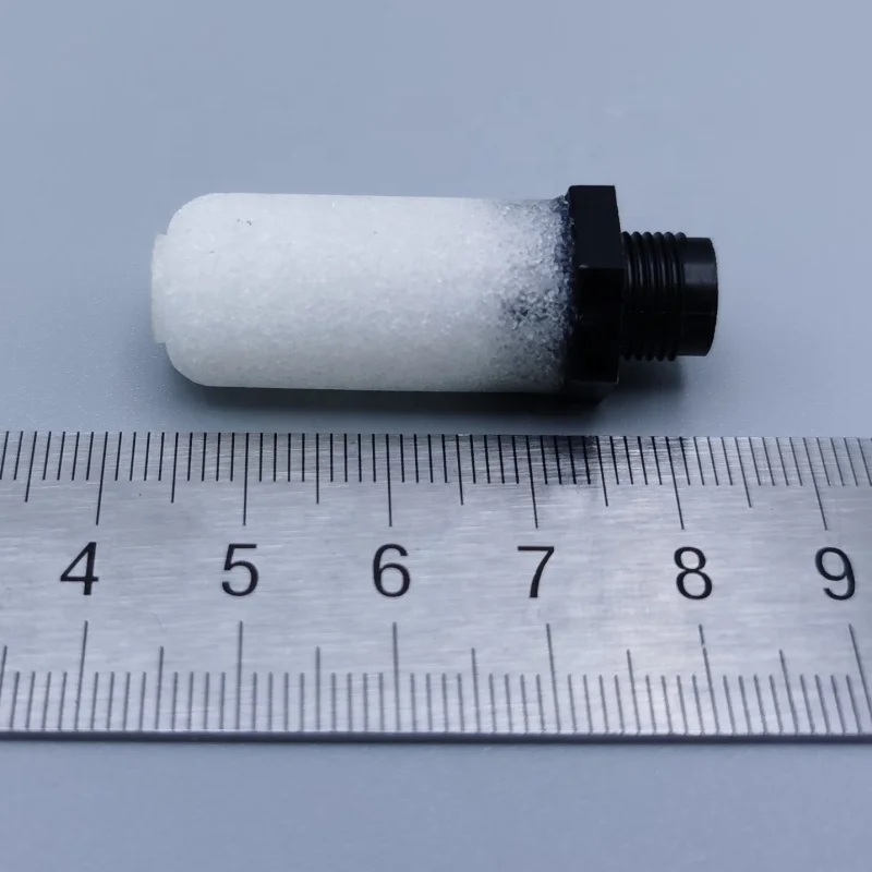 Pneumatic Components Factory Sintered Porous PE air Oil Filter element Exhaust Silencer Plastic Muffler