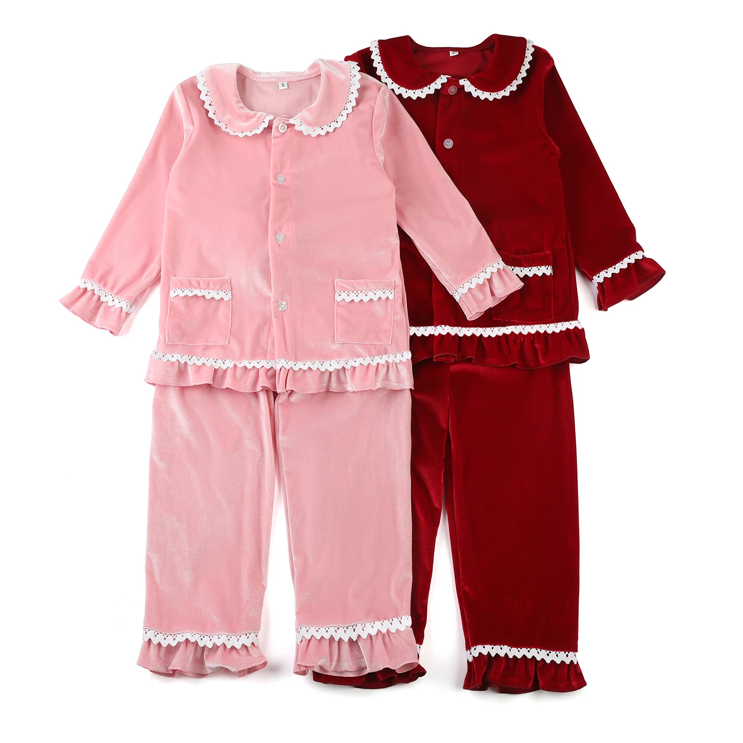 Girls Night in Pjs Cozy Velvet Christmas Pyjamas