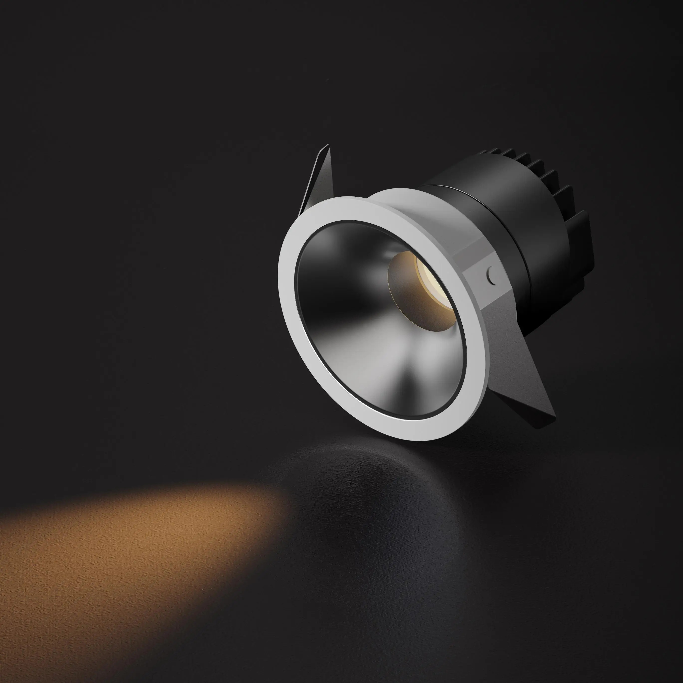 Modern Style SKD COB LED Downlight Aluminum Body Circular Ceiling Light Adjustable Angle Embedded Spotlight