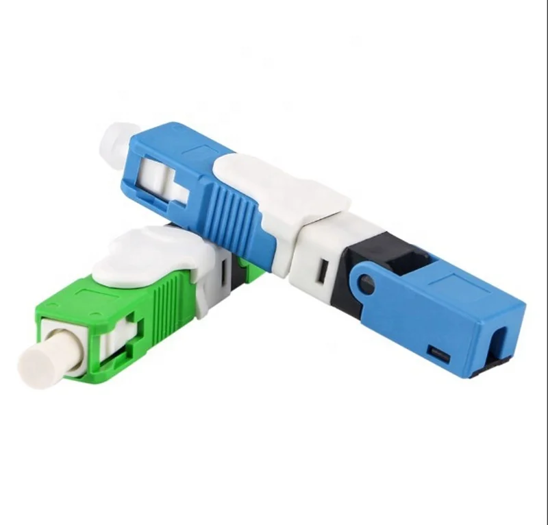 SC APC fiber optic fast installation connector mechanical splicer SOC splice on connector