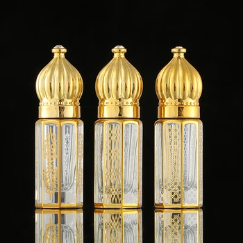 CJ- New Design 3ml 6ml Unique Decorative Attar Arabic Crystal Perfume Bottles Essential Oil Bottles