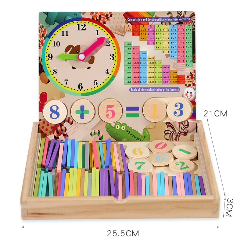 Montessori toys educational wooden kids toys math teaching aids 2024 new early learning  wooden counting sticks toys