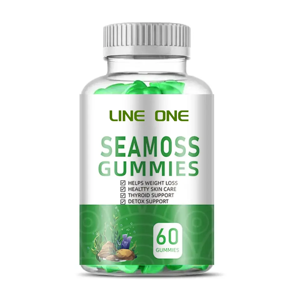 HOT SALE OEM Vegan Sea Moss Gummies For Immune System 60 Counts Seamoss And Bladderwrack Gummies