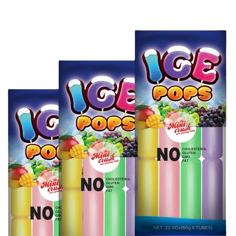 MINICRUSH JELLY China Direct Factory 80g Cheap Price Assorted Fruit Flavored Freeze Ice Pop