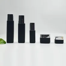 Luxury  skincare packaging set glass cosmetic facial toner serum lotion pump bottle