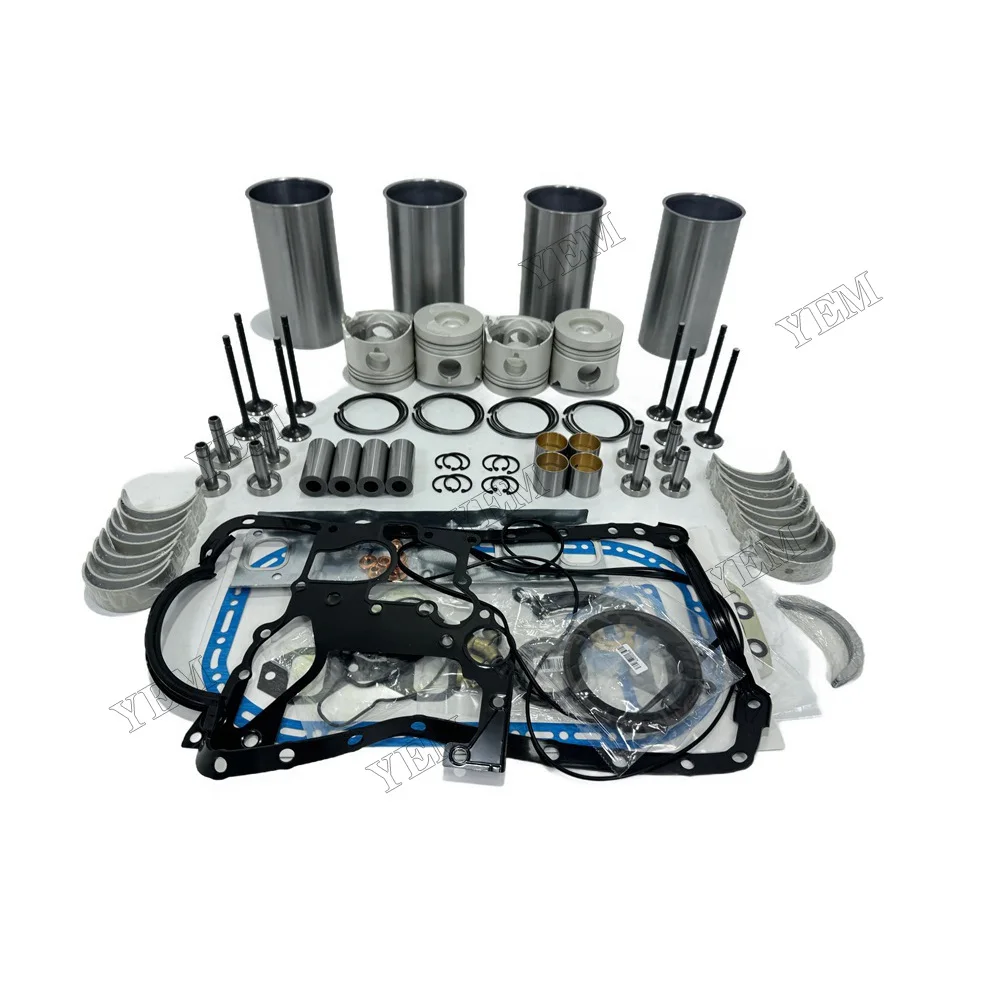 4JA1 Rebuild Overhaul Repair Kit With Valves Engine Bearings Cylinder Liner Piston Rings Full Gasket Kit Engine Parts for Isuzu