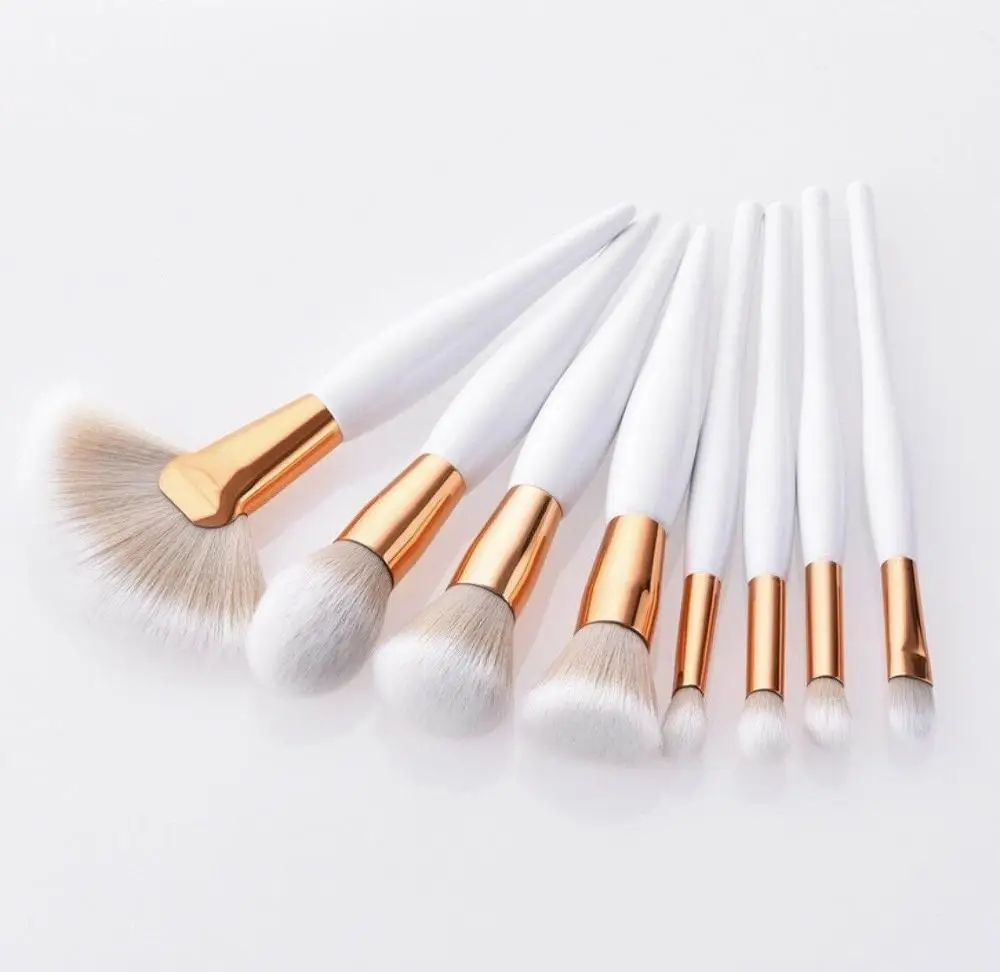 professional make up brushes 8pcs set superstar white rose gold