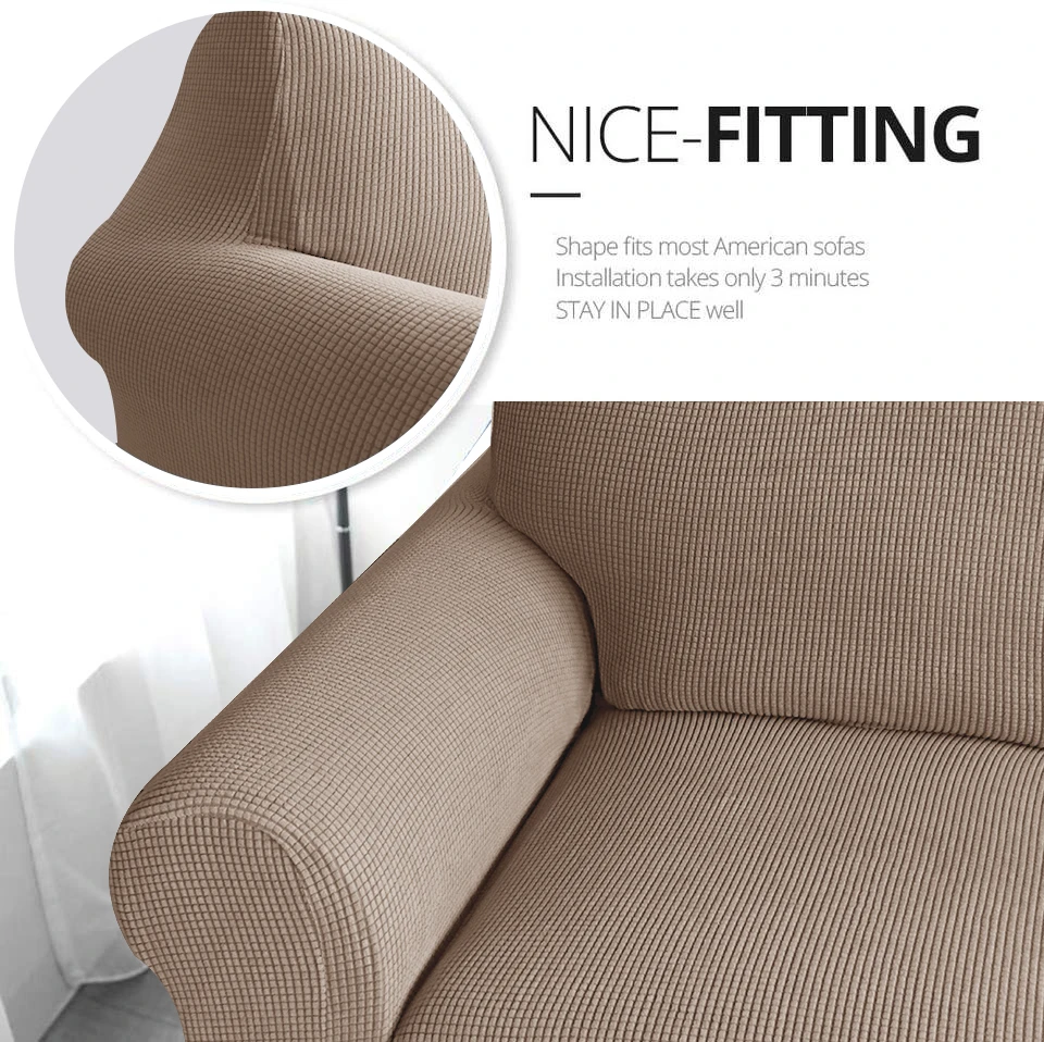 Best Sale Jacquard Knitting Stretch Sofa Cover One Seat Arm Chair Sofa Cover