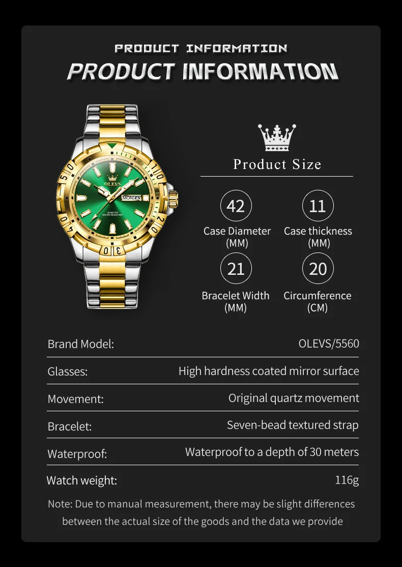 OLEVS 5560 Hot Selling Styles Oem Custom logo Odm Stainless Steel Waterproof Luminous Calendar Quartz Watch for Man