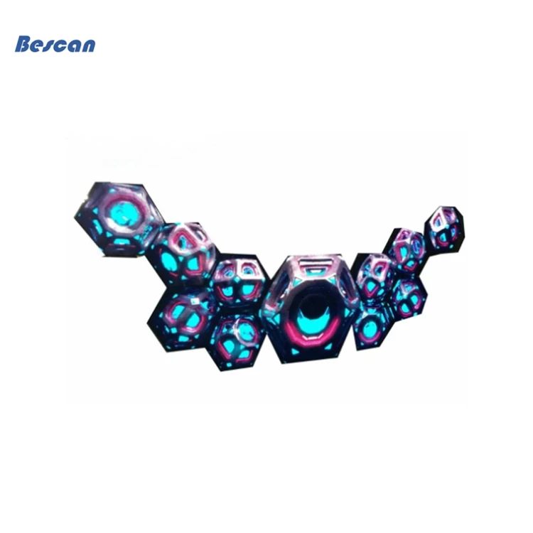Customized Irregular Led DJ Booth Screen P4 P5 Indoor Led Display Panel Triangle Hexagon Modular Shaped for DJ bar