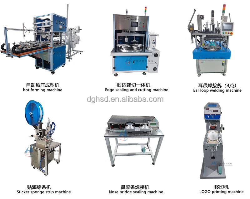 Cup Mask Production Line Ultrasonic Welding Machine for Face Mask Sealing and Cutting 6 in 1