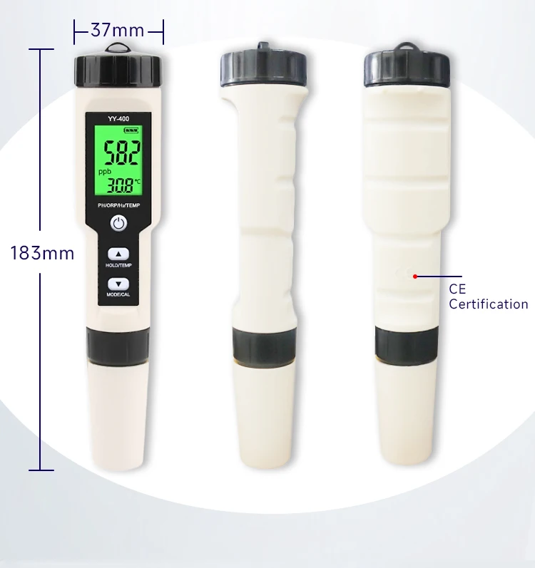 4-in-1 Digital Ph/h2/orp/temperature Water Quality Tester Ph Meter Yy ...