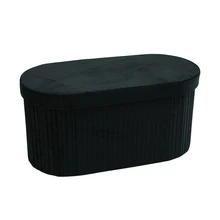 New Arrival Ottoman Folding Storage Bench Ottoman Fabric Stools for Living