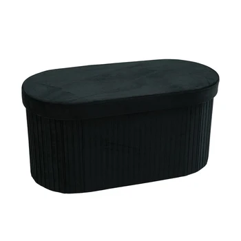 New Arrival Ottoman Folding Storage Bench Ottoman Fabric Stools for Living