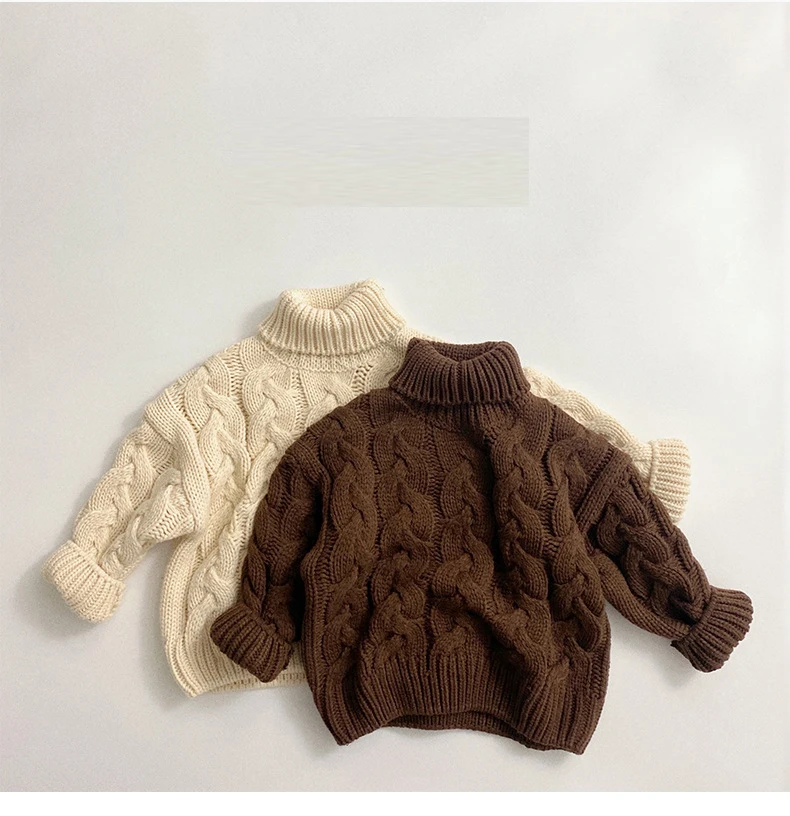 New Autumn Winter Thick-Needle Twist Sweater for Baby